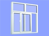 Plastic steel sliding window